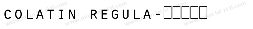 colatin regula字体转换